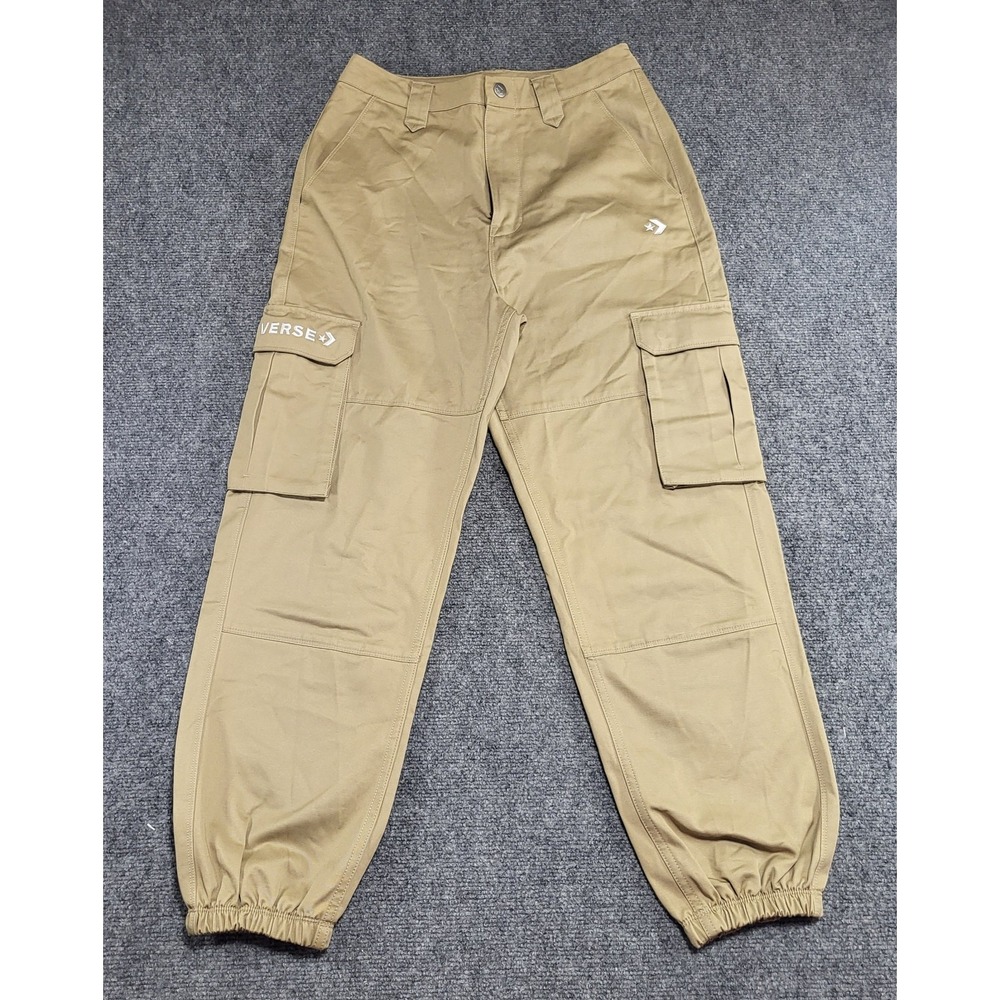 Converse Woman's Cargo Jogger Beige Khaki Hiking Outdoor Skate Pants Size 28